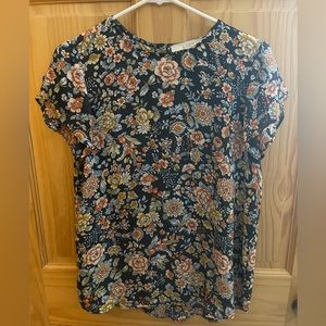 Loft Floral Short Sleeve Blouse
